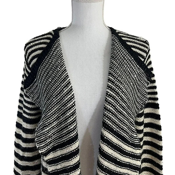 Another Story NYC Studio Shrug Cardigan Sweater Large Black and White Sequin - Picture 4 of 9